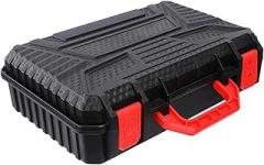 Tool Box Black Multifunction Wear Resistant Tool Storage Hardware Organizer for Hardware Power Tools Electronics, 37.1cmx26.2cmx10.7cm