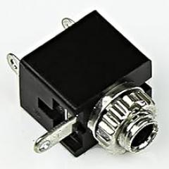 2.5mm TS Mono Female Jack Socket - Panel Mount with Nut or PCB Soldering, 4-Pack for Audio and Electronics Projects
