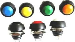 1pcs 2Pin Mini Switch 12mm 1A Switch PBS33B 12V Momentary Push Button Switch Reset Non-Locking PBS-33B(Black)