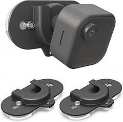 Blink Camera Mount with Dual Suction Cup, No-Drill, No Need Adhesive, Mounted on Smooth Surfaces Like Windows, Glossy Tiles, and Wood, 2 Pack for All Blink Camera-Black