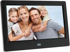 Digital Photo Frame 7 Inch HD Digital Photo Frame 1024x600 HD Ultra-Thin Electronic Photo Album LCD Photo Frame Video Players Recorders (0 : 0 Color : Black) (Black)