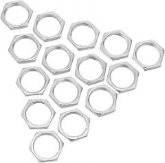 100pcs M10x0.75 Fine Thread Carbon Steel Hex Nuts Flat Head Electronics Fasteners Hardware Replacement Nuts for Small Devices and Repair Applications