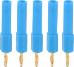 Garosa Banana Male to Female Plug 2mm to 4mm Socket Probe Adapter, Convert Banana Plug, 5Pcs 4mm Screw Type Banana Plugs 2mm, Electronics Cable Connectors (Blue 6.6W)