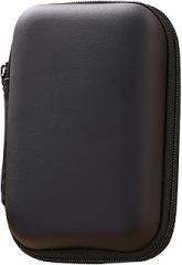 EVA Hard Shell Electronic Organizer Case, 10x7cm Portable Accessories Storage Bag with PU Leather Exterior and Velvet Interior for Headphones, Cables