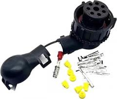 1 Set 8 Pin Compatible With Automobile Electronic Round Female Waterproof Connector 9800680(Black)