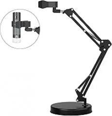 Max 21-inch Adjustable Universal Stand for Digital Microscopes – 360° Rotating Arm, Table Clamp Included – Supports Up to 6cm Diameter USB/WiFi Microscopes – Ideal for Lab, Electronics, and DIY