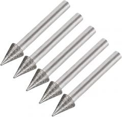 uxcell Diamond Burrs Bits Grinding Drill Carving Rotary Tool for Glass Stone Ceramic 120 Grit 1/4