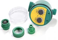 Pilipane Multi Function Two Dial Automatic Electronic Watering Timer Garden Irrigation Controller Plastic Wear Anti for Roof Garden Balcony Villa Garden Outdoor Automatic