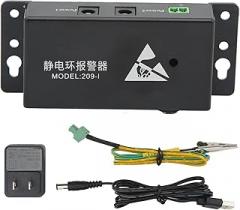 ESD Waist Strap Monitor with Alarm - Real-Time Static Protection, US Plug 100-240V, Ideal for Electronics Manufacturing & Labs