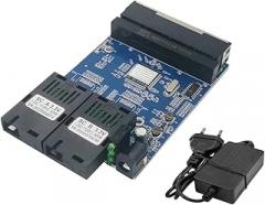 Optical Ethernet Switch Gigabit Media Converter Single Mode 4 RJ45 and 2 SC Port 10/100/1000M PCBA 2F4E New 2026 High for Reliable Electronic Component, Precision, Stable Performance