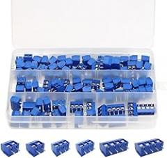 KF3012P 100PCS Screw Terminal Block Kit 2P 3P 4P PCB Mount Connectors 5 08MM Pitch for Electrical Wiring and DIY Electronics