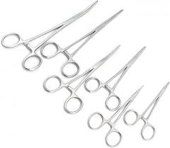 Ultimate Hemostat Set, 6 Piece Ideal for Hobby Tools, Electronics, Fishing and Taxidermy (7.25