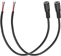 MECCANIXITY 2pcs DC Power Pigtails Cable, 5.5mm x 2.1mm Female Barrel Plug Connector to Bare Wire Open End 30cm for PC Laptop Toys Cellphone Electronic Devices