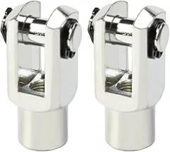 Aicosineg 2Pcs Cylinder Clevis Y Joint M10 Female Thread Y Connector 2.05in Length Air Cylinder Rod Clevis End Pneumatic Air Cylinder Connector Fitting for Chemical Textile Industry Electronic