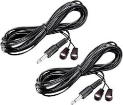 uxcell IR Infrared Emitter Extension Cable 9.8ft Long 45 Degree Emission Angle 3.5mm Jack Dual Red Head 2pcs