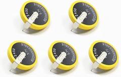 EEMB 5PCS LIR2450 Rechargeable Battery 120mah 3.7V Lithium-ion Coin Button Cell Batteries with Solder Tabs