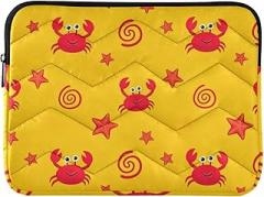 Laptop Protective Case Portable Electronic Device Cover Cute Red Cartoon Crabs Carrying Case