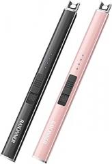 RAYONNER Electric Candle Lighter, Christmas Stocking Stuffers Gifts for Women Mom Men Wife Sister, USB Arc Rechargeable Windproof Long Lighter for Candle BBQ Housewarming Birthday Gifts