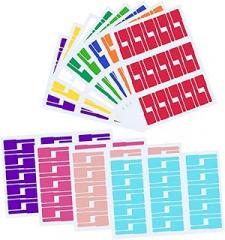12-Piece Printable Cable Labels for Electronics Colorful Wire Tags for Cable Management Easy to Write on PVC Stickers for Use