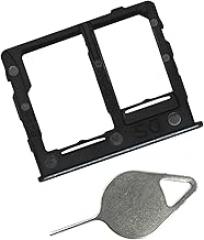 SIM Card Tray & Micro SD Card Holder Slot Replacement for Samsung Galaxy A32 5G A326U A326A with Waterproof Gasket+Eject Pin (Black)