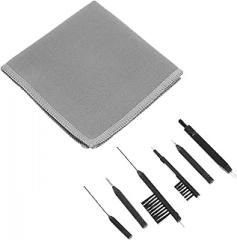 7pcs Hearing Aid Cleaning Kit Tool Set for Earwax Removal Includes Brushes Ventilation Rod and Screwdriver for Easy Maintenance