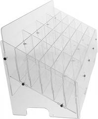 24grids Acrylic Phone Storage Box Versatile Organizer for Mobile Phones Business Cards and Office Supplies Compact Desktop Organizer for Classrooms and Meeting Rooms