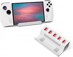 Stand Base for Steam Deck/ROG Ally, Aluminum Alloy Holder with Anti-Slip Silicone Pad Compatible for Valve Steam Deck, for ROG Ally, and Mobile Phones