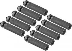 PATIKIL M2.5 Nylon Hex Standoff Screws Nuts, 1Set/100Pack PCB Male Female Threaded Kit for Motherboards, Computer Cases, Circuit Boards, Electronics (18mm+5mm, Black)