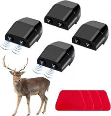 4 PCS Deer Whistles for Car, Automotive Deer Warning Whistle Devices, Animal Warning Devices Avoids Collision, Universal Animal Alert Accessories for Vehicles (Black)