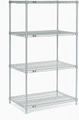 Nexelate Wire Shelving Starter Unit, Silver Epoxy, 30