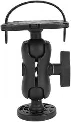 Diydeg Marine Electronic Mount, 360 Degree Rotation Ball Mount Electronic Fish Finder Bracket Fish Finder Mount Universal Mounting Plate for Marine Kayak Pontoon Canoe