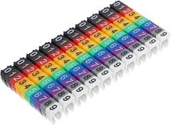 100pcs Coded Clip Wire Markers Cable Labels for Electronics Wire Number Labels Tube Number Secure Attachment Quick Identification