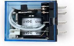 1Pcs MY4NJ Electronic Micro Mini Electromagnetic Relay 5A 14PIN Coil 4DPDT DC12V 24V AC110V 220V Green LED Indicator Switch(DC 12V)