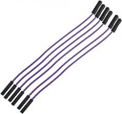 20Pcs 1P 2.54mm Jumper wire line 10/20/30cm Female Male 24AWG Wire test line electronic line (F-F-10CM-purple)