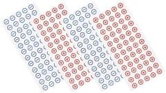 Healifty 4sheets PVC Battery Labels Red Blue Positive Negative Terminal Stickers for Electronics Safety Identification