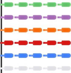 30 PCS Cable Labels, Multi-Color Write On Cord Label and Wire Tags for Electronic, Computers Cable Management and Identification Xmas Decoration