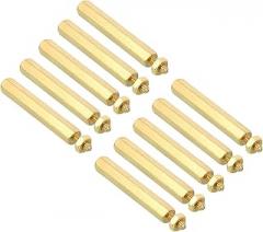 PATIKIL 30mm+6mm M2.5 Standoff Screws, 40 Pack Brass Hex PCB Standoffs Nuts for Motherboards, Computer Cases, Circuit Boards, Electronics, Gold Tone