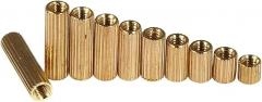 M2 Brass Knurled Spacers - Metric Female Threaded Standoff Pillars for Precision Engineering 1pc(6mmx50pcs)