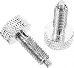 TIDTALEO 2pcs Knurled Handle Spring Pin Retractable Plunger Quick Release for Mechanic and Electronics