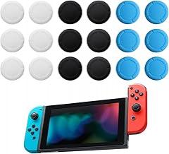 9 Pairs of Silicone Joystick Caps for Nintendo Switch, 18 Pieces Thumbstick Caps for Switch Lite, 3D Joystick Protective Covers, Replacement Cap for Controller Grips, Replacement Parts for Better Grip
