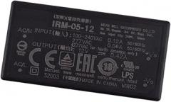 IRM-05-12 5.04W AC-DC Power Supply Module, 12V Output, 0.42A Current, Wide Input 85-305VAC, Compact 1.8x1x0.85in Design, High Efficiency for Industrial Automation and Electronic Devices