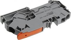2110-1201 | WAGO Grey Terminal Block with Lever, Operating Slot, Test Port, Push-in CAGE CLAMP, 2 Conductors