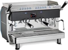 La Pavoni DESI2V-BLACK DESIDERIO VOLUMETRIC Professional Espresso Machine, Black, 2 Group, Electronic Control Panel, Programmable Dosing, Steam Lance and Hot Water Tap, Dispensing Switch