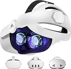Saqico Head Strap for Meta Oculus Quest 2/3/3s, 3-in-1 Adjustable Halo Headband, Replacement for Elite Strap, Enhanced Comfort Gaming Immersion VR Accessories Compatible with Oculus/Meta Quest 2/3/3s