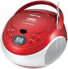 Naxa Electronics NPB252RD Portable CD/Mp3 Players with Am/FM Stereo (Red)
