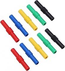 4mm Insulated Banana Coupler Connector, Female to Female 5 Colors Banana Plug Socket Adapter for Inverters Industrial Equipment, Widely used in electronics, electrical