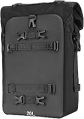 Motorcycle Tail Bag Rear Seat Large Capacity Travel Backpack Versatile Design for Adventure Lovers Black