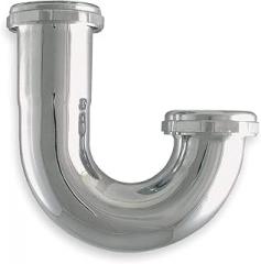 J Bend, 17 Gauge, Brass, Pipe Dia 1 1/4 in