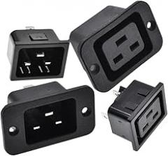 16A C20 C19 PDU UPS Industry Power Receptacle AC Outlet Wire C0innector PCB Panel Mount Electrical Power Socket Copper 250V Black New 2026 High for Reliable Electronic Component