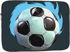 Football Design Laptop Sleeve Case for Men and Women Shockproof Travel Office School, black, 12 inch